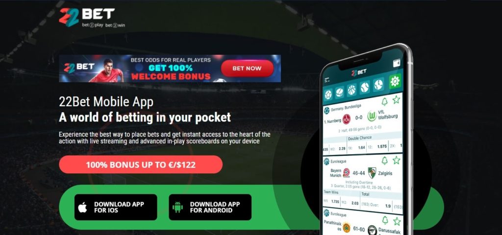 Steps for download and install 22Bet App in Your Phone